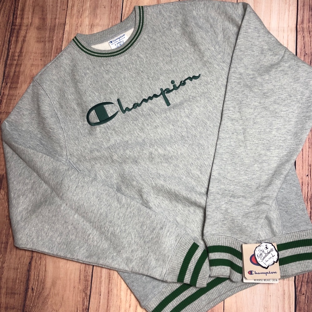 New CHAMPION | Grey Logo Sweater
